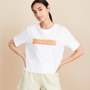 Lou & Grey Summer Cropped Soft Slub Tee Small